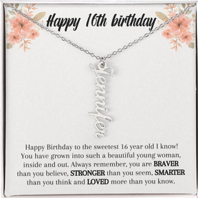 Sweet 16th Birthday Gift - Girl Necklace