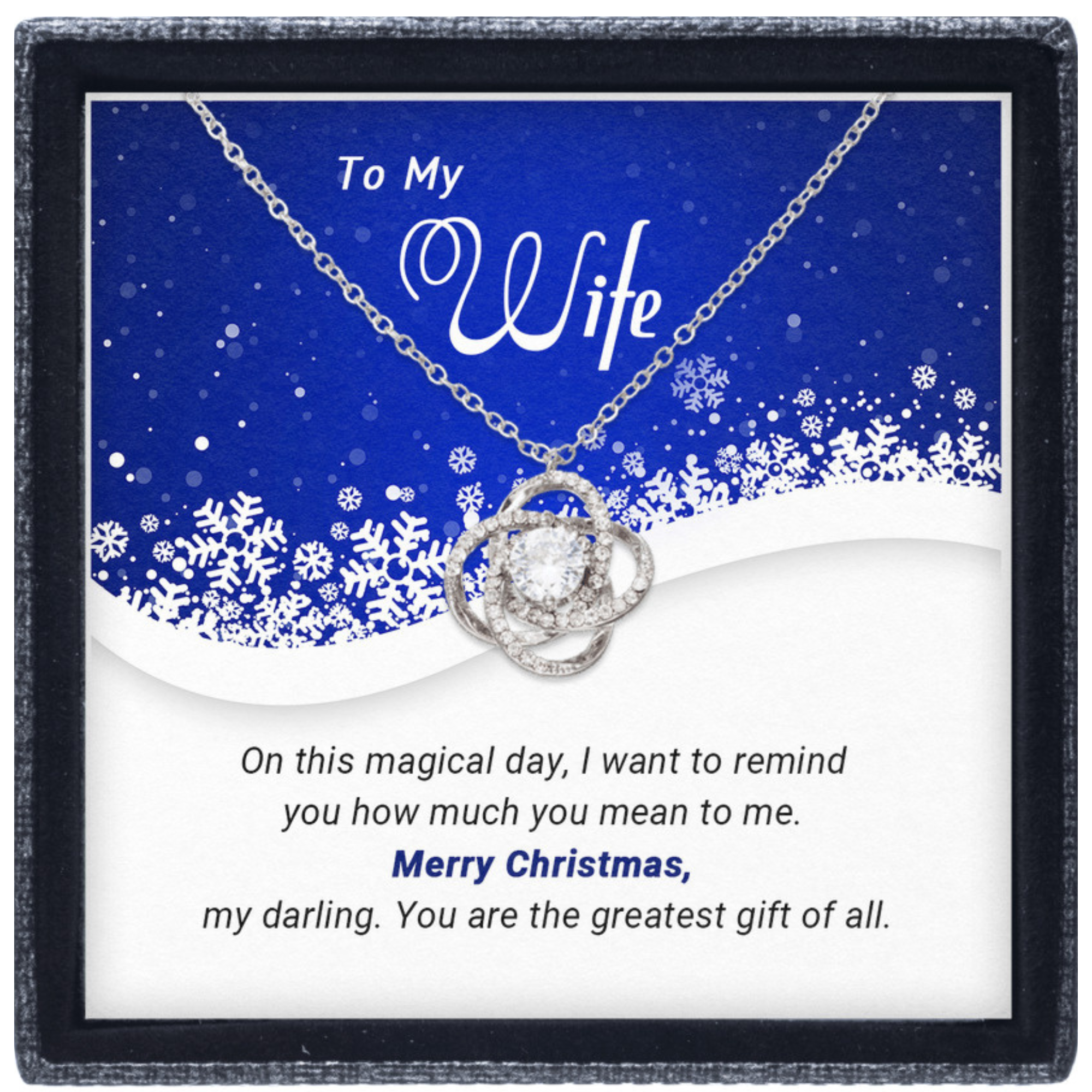 To My Wife Love Knot Necklace - The Perfect Christmas Gift
