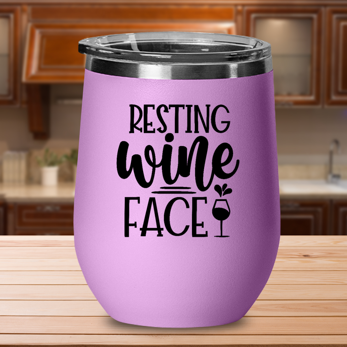 Resting Wine Face - 12oz Stainless Steel Insulated Wine Tumbler