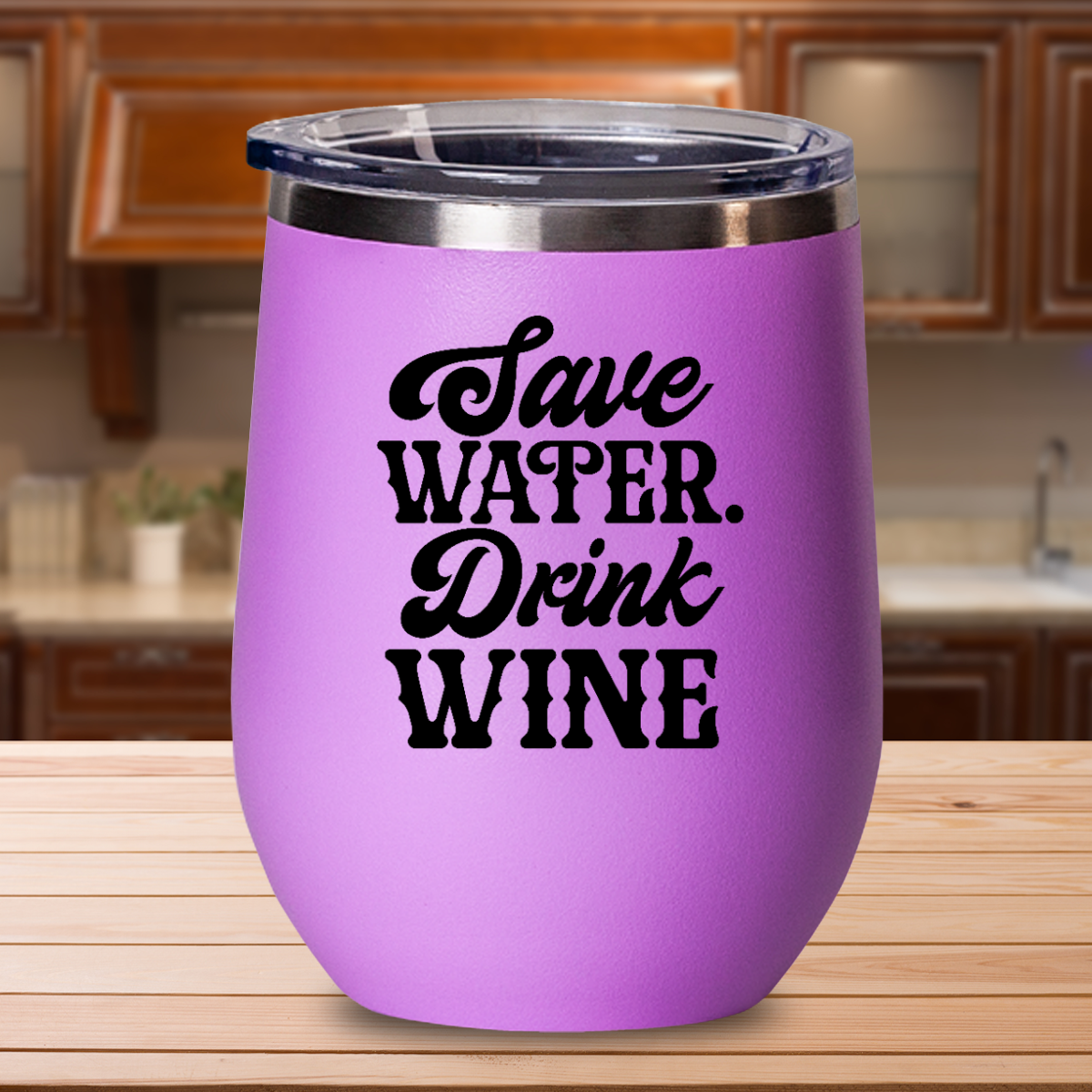 Save Water Drink Wine - 12oz Stainless Steel Insulated Wine Tumbler