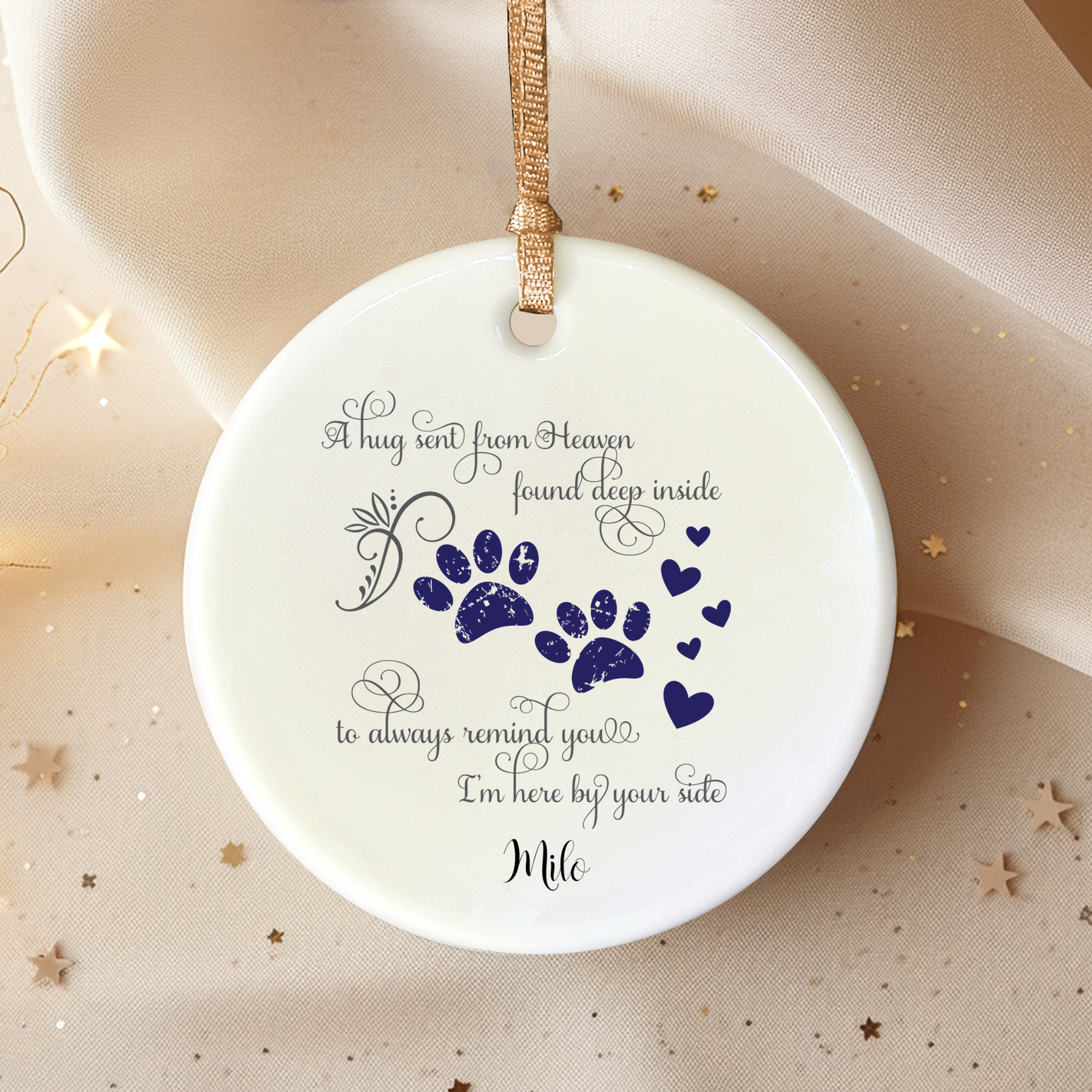 Dog Memorial Ornament - Personalized Pet Ornament Keepsake