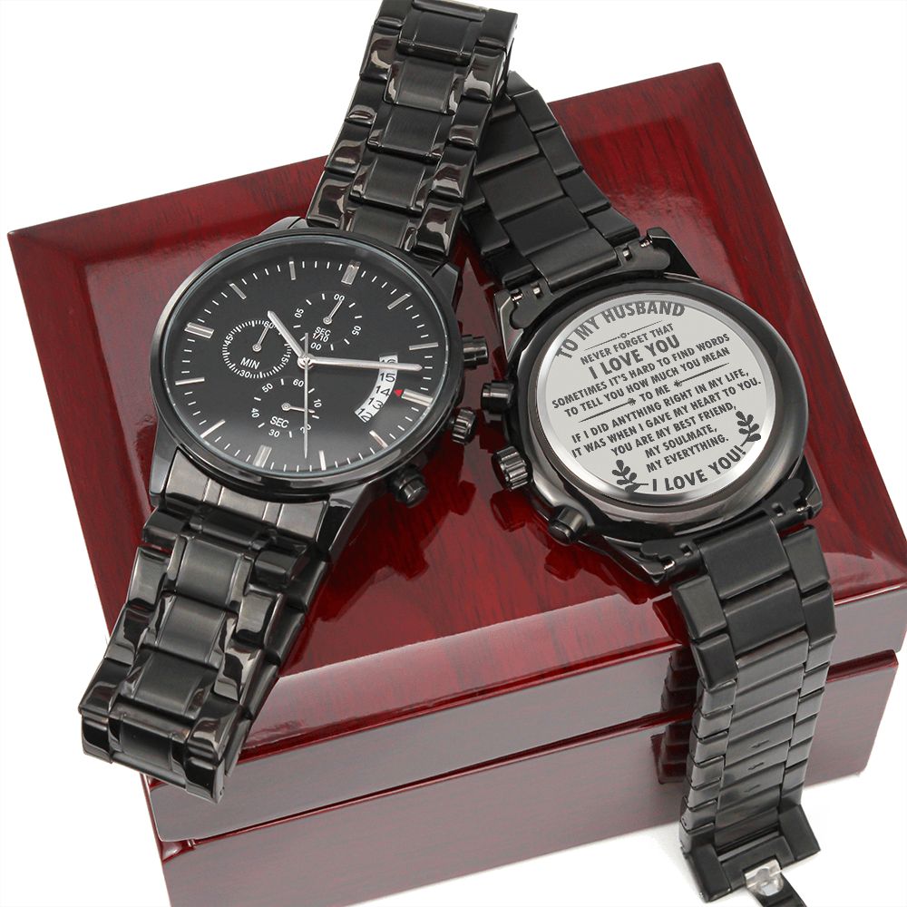 Personalized Engraved Watch For Husband - Never Forget That I Love You
