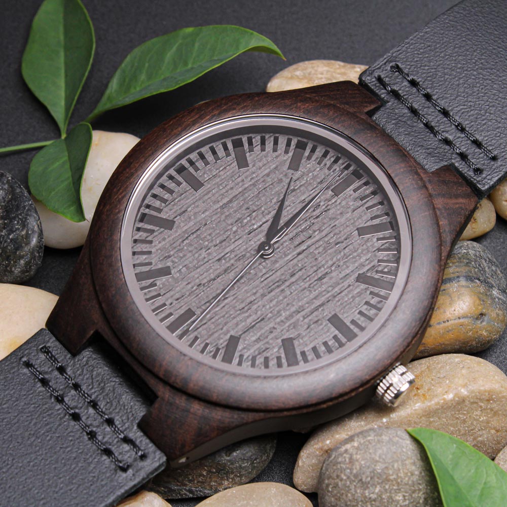 Engraved Wooden Watch Gift For Father In Law From Bride