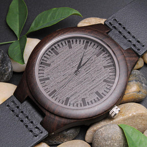 Engraved Wooden Watch Gift For Father In Law From Bride