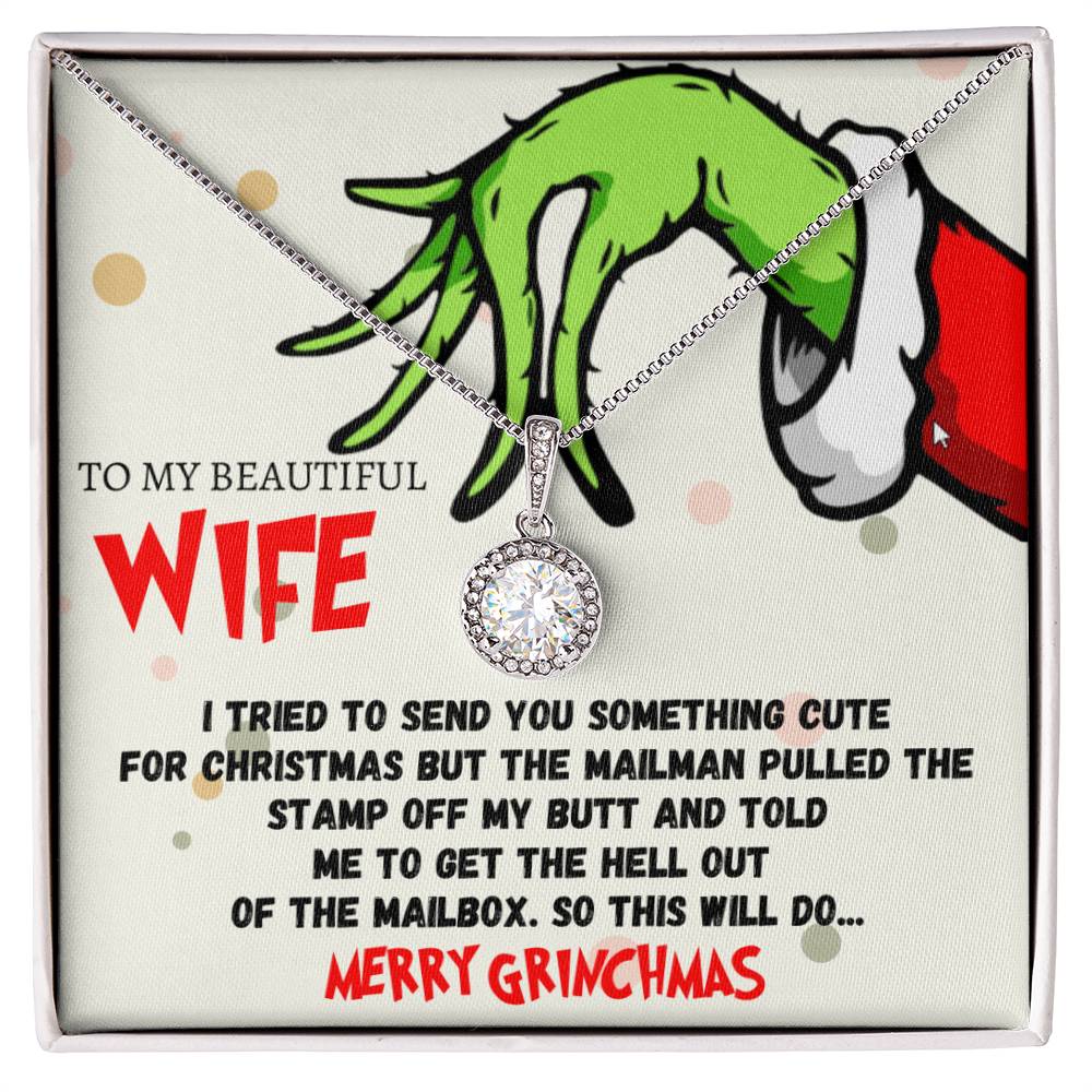 To My Wife Necklace - Merry Grinchmas