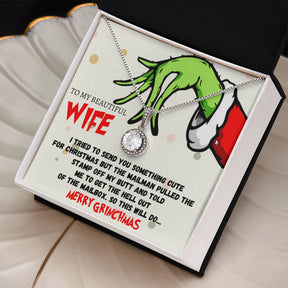 To My Wife Necklace - Merry Grinchmas