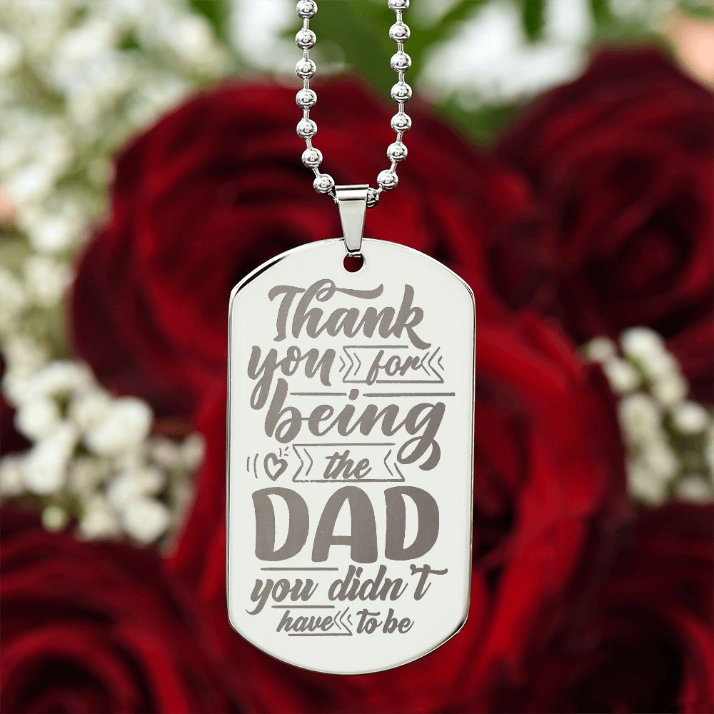 Personalized Engraved Dog Tag For Dad