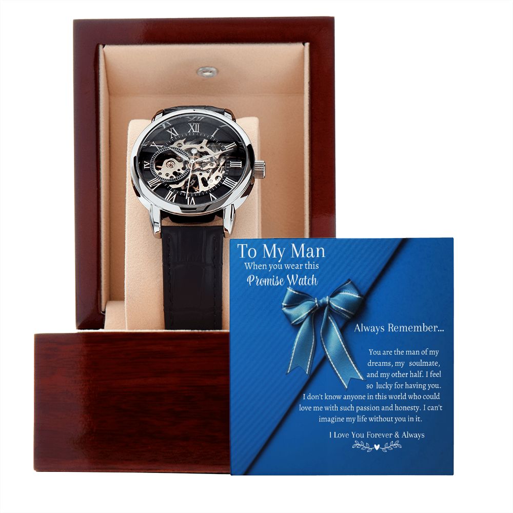 Men's Openwork Watch - Gifts for Husband or Boyfriend