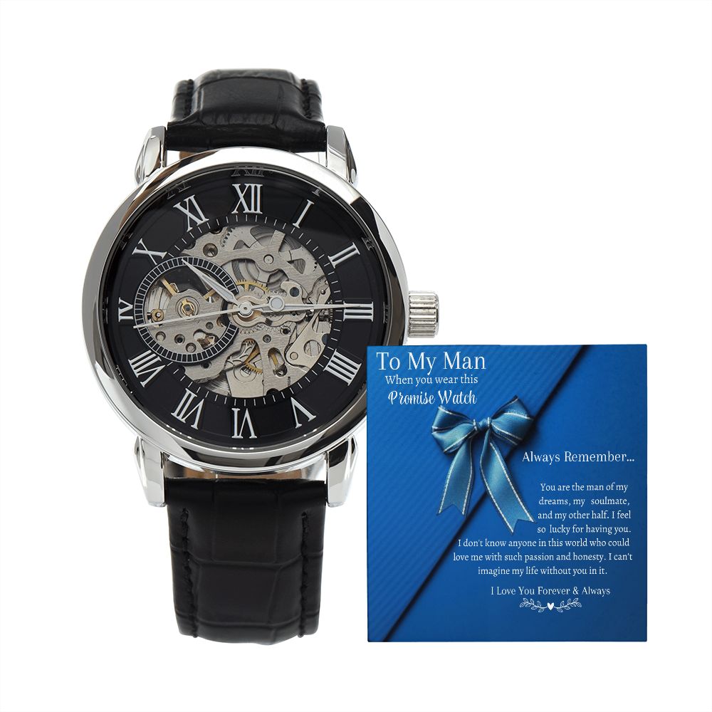 Men's Openwork Watch - Gifts for Husband or Boyfriend