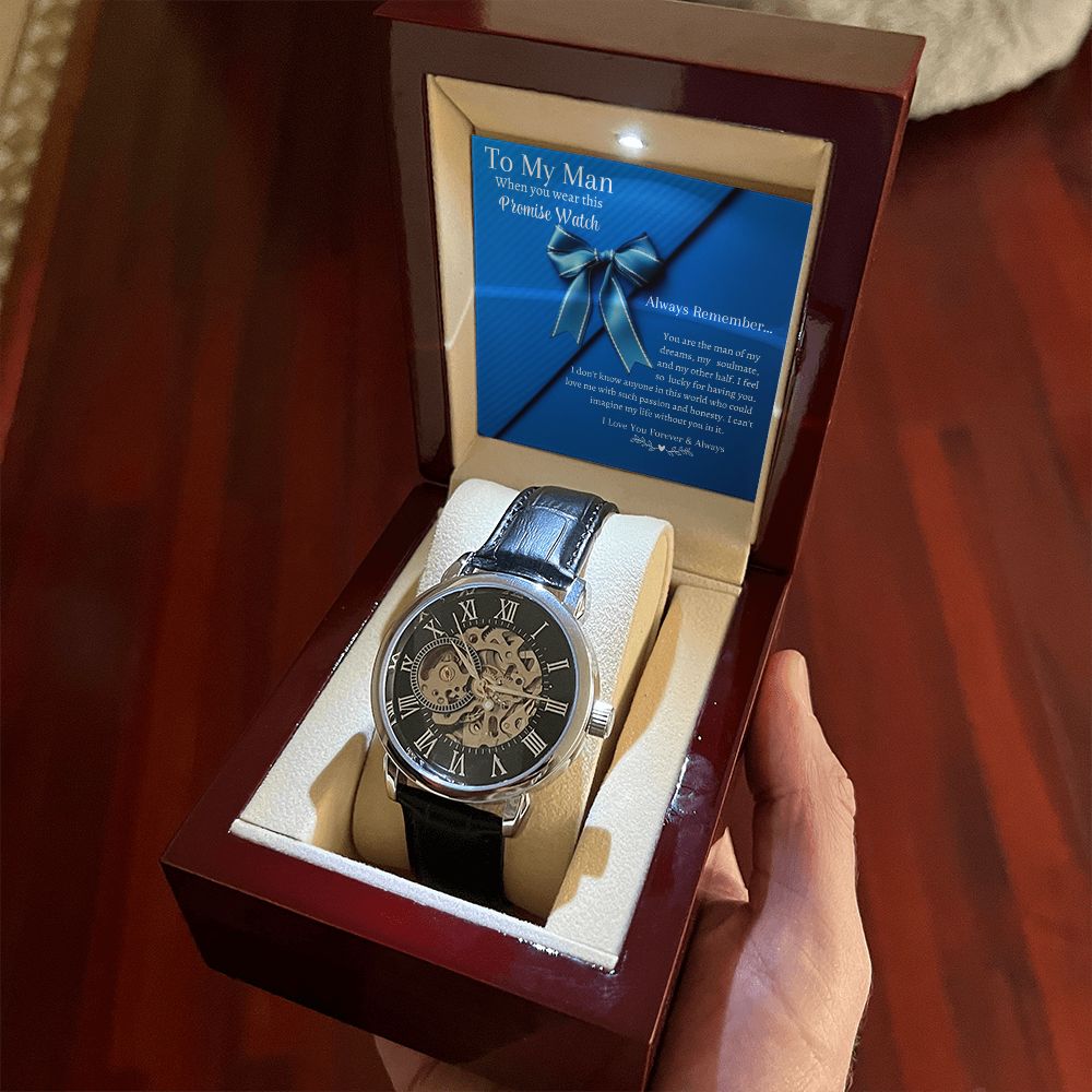 Men's Openwork Watch - Gifts for Husband or Boyfriend