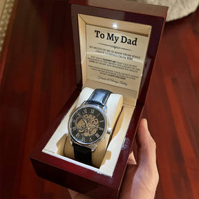 Dad Gift Custom Watch Gift For Dad Christmas Gift Watch For Men With Watch Box For Men Skeleton Watch For Fathers Day Gift From Daughter Gift