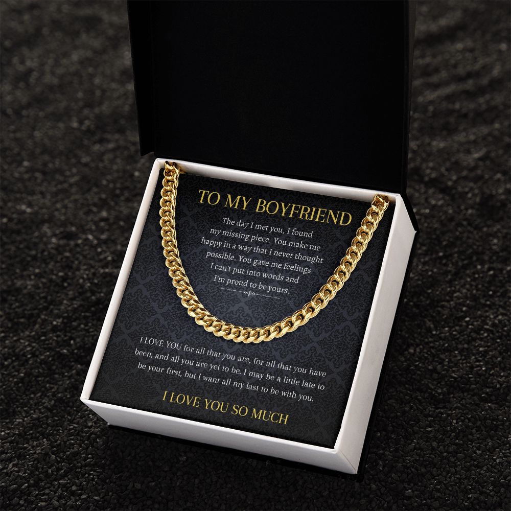 Cuban Link Promise Necklace for Boyfriend