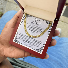 To My Dad Cuban Link Chain - Gift For Dad