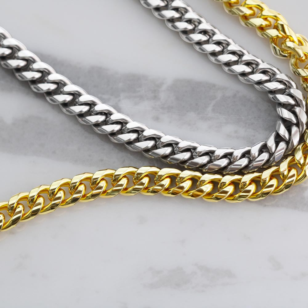 To My Dad Cuban Link Chain - Gift For Dad