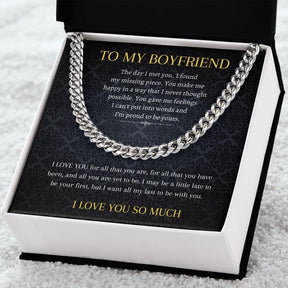 Cuban Link Promise Necklace for Boyfriend