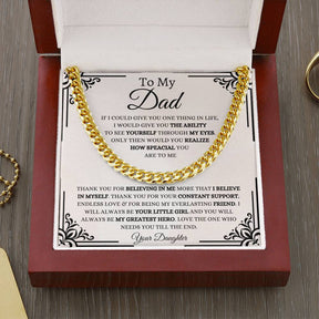 To My Dad Cuban Link Chain - Gift For Dad