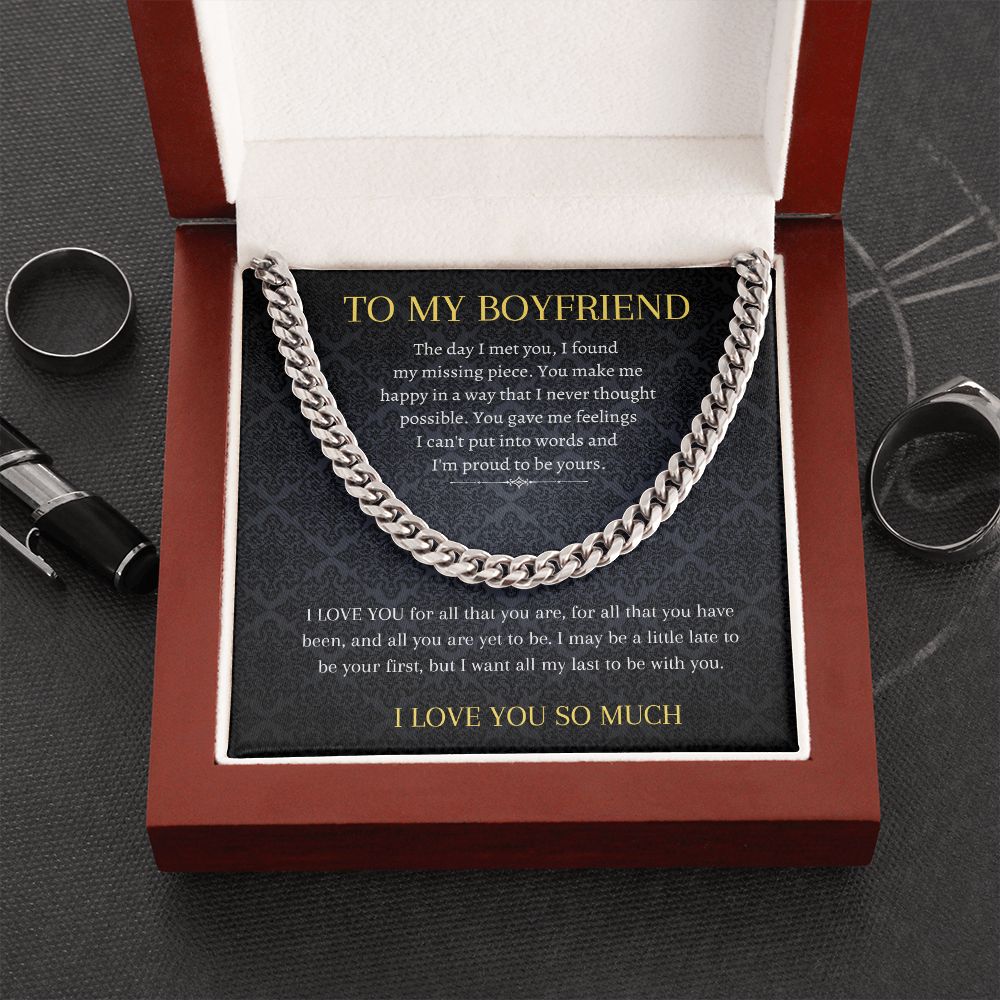 Cuban Link Promise Necklace for Boyfriend