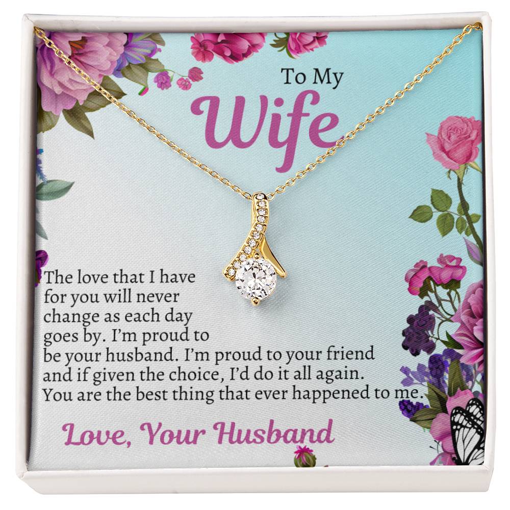 To My Wife Necklace - Gift From Husband