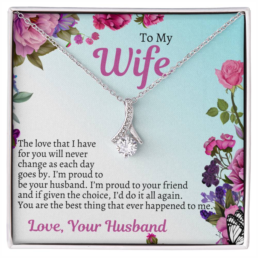 To My Wife Necklace - Gift From Husband