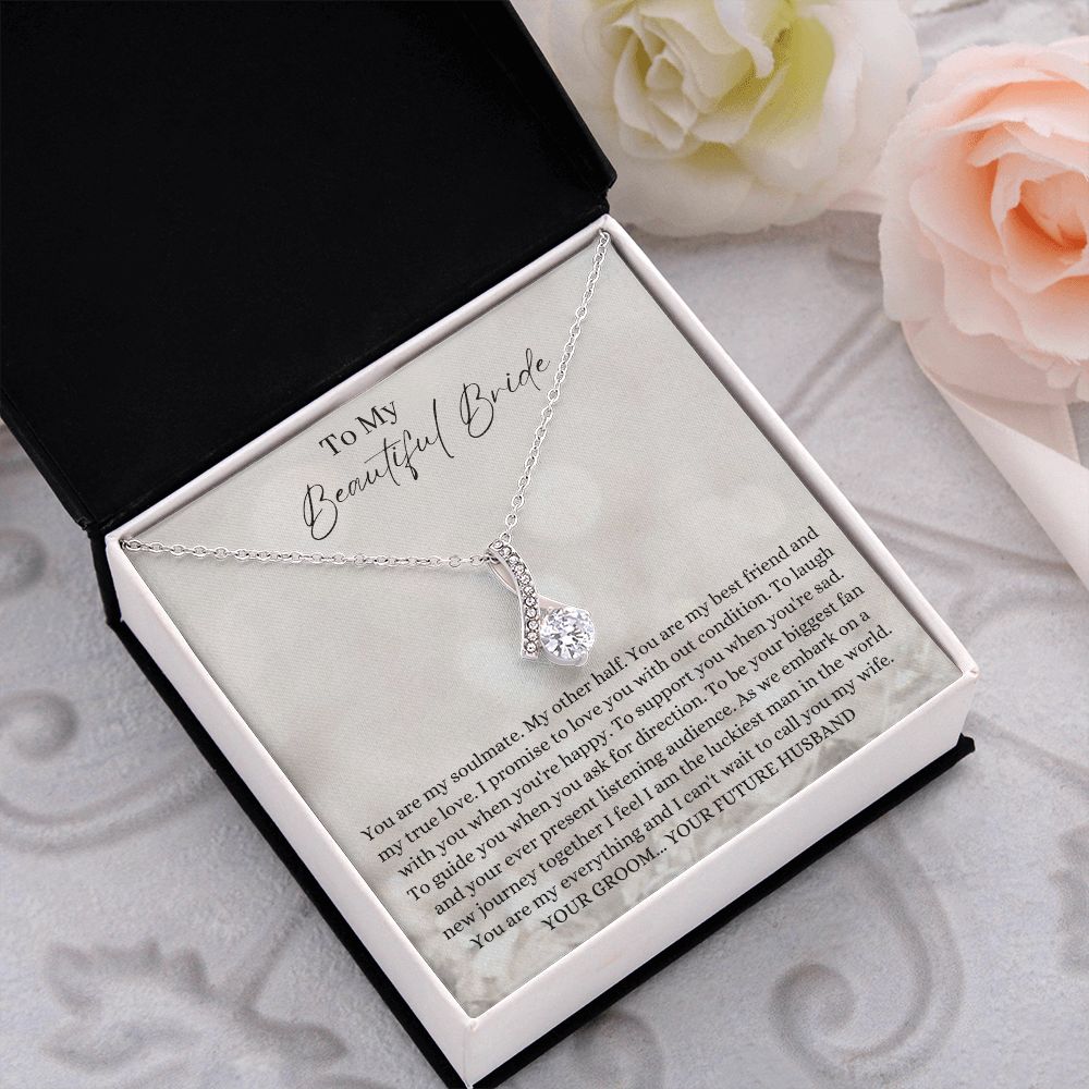 Ribbon Necklace - To Bride From Groom