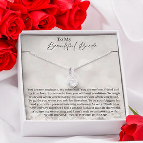 Ribbon Necklace - To Bride From Groom