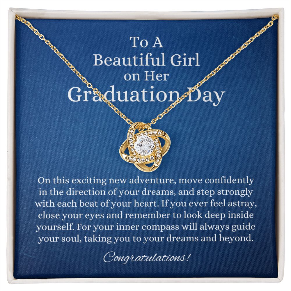 Graduation Necklace For her Graduate - Love Knot