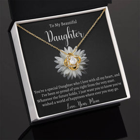 To My Beautiful Daughter Necklace - Gift From Mom Or Dad