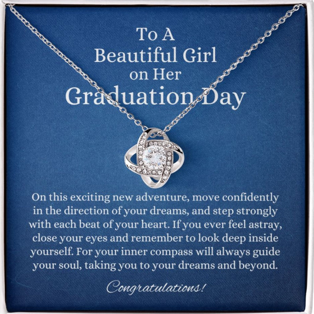 Graduation Necklace For her Graduate - Love Knot