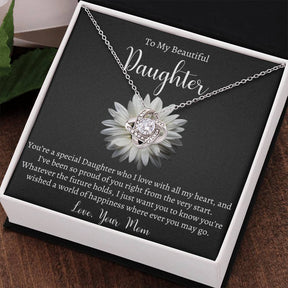 To My Beautiful Daughter Necklace - Gift From Mom Or Dad