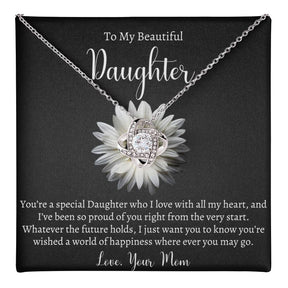 To My Beautiful Daughter Necklace - Gift From Mom Or Dad