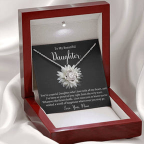 To My Beautiful Daughter Necklace - Gift From Mom Or Dad