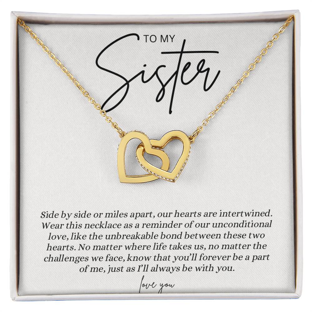 Big Sister/Little Sister Connecting Hearts Necklace