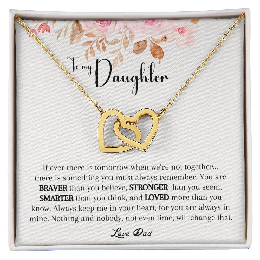 Interlocking Heart Necklace To Daughter From Dad