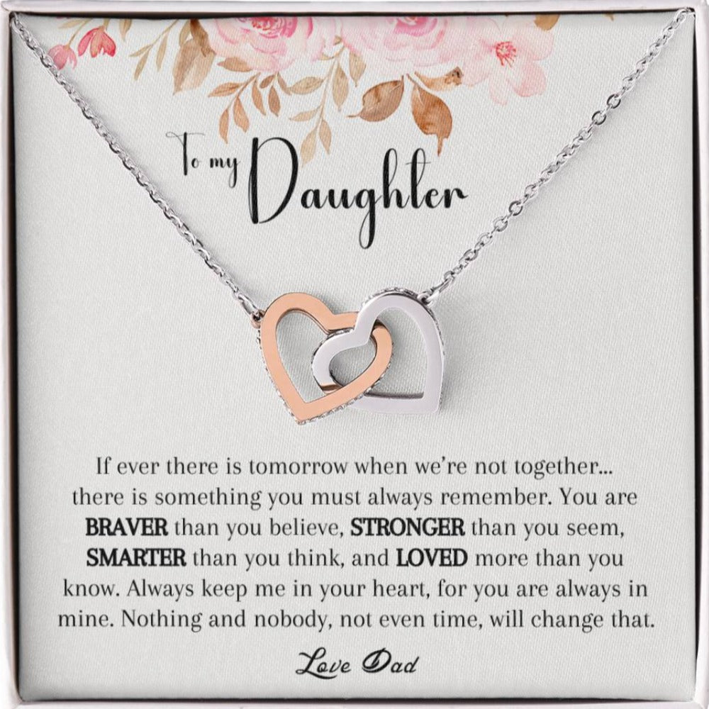 Interlocking Heart Necklace To Daughter From Dad