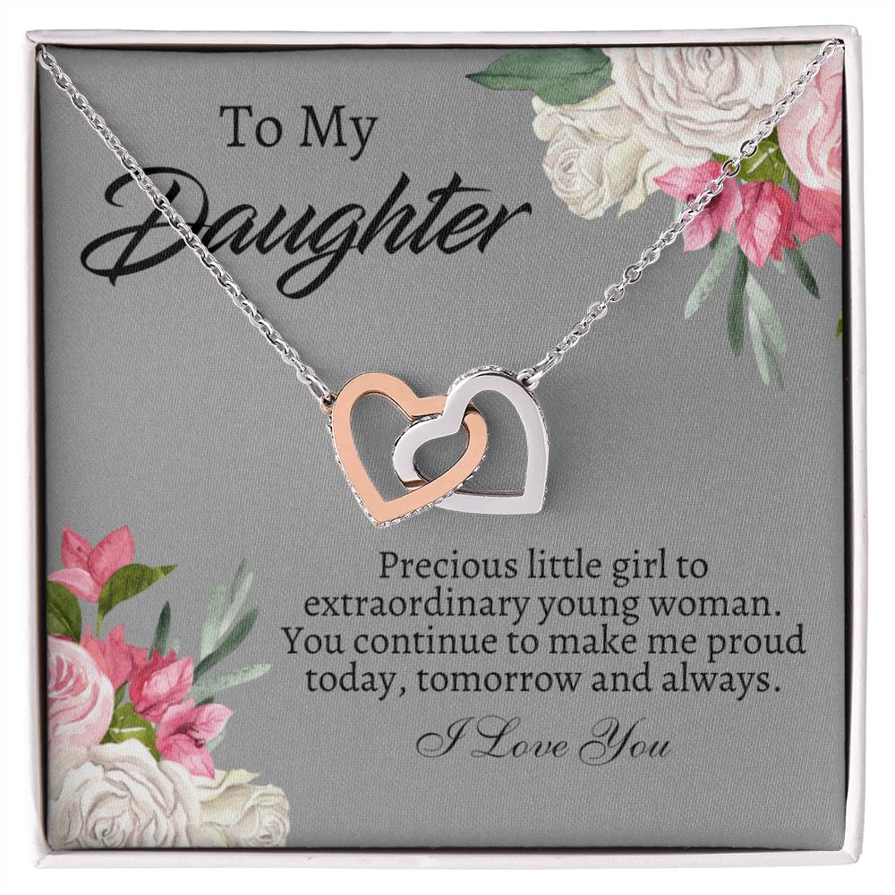 To My Daughter Necklace - Gift From Mom or Dad