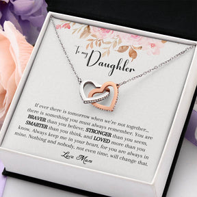 Interlocking Hearts Necklace To Daughter From Mom