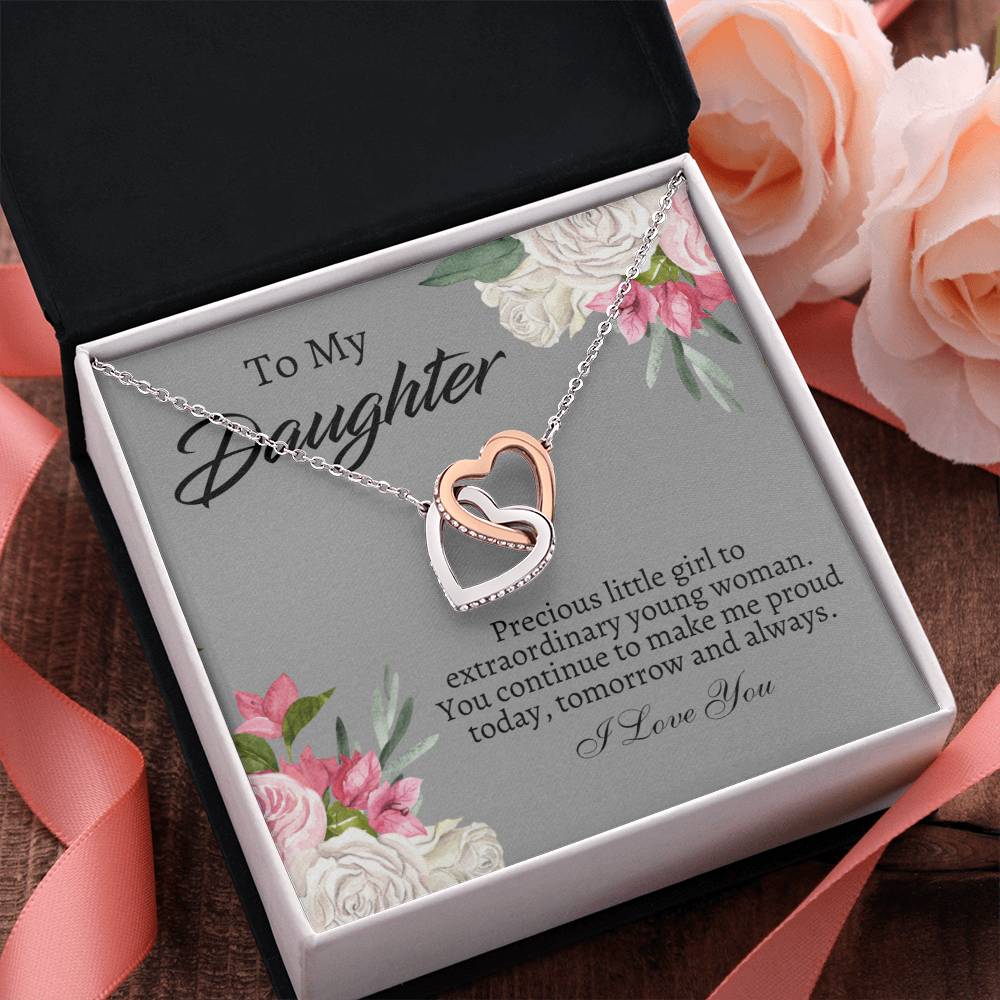 To My Daughter Necklace - Gift From Mom or Dad