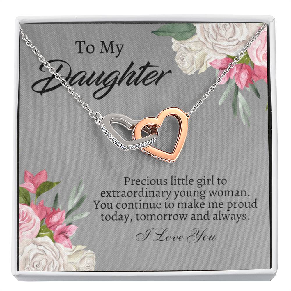 To My Daughter Necklace - Gift From Mom or Dad