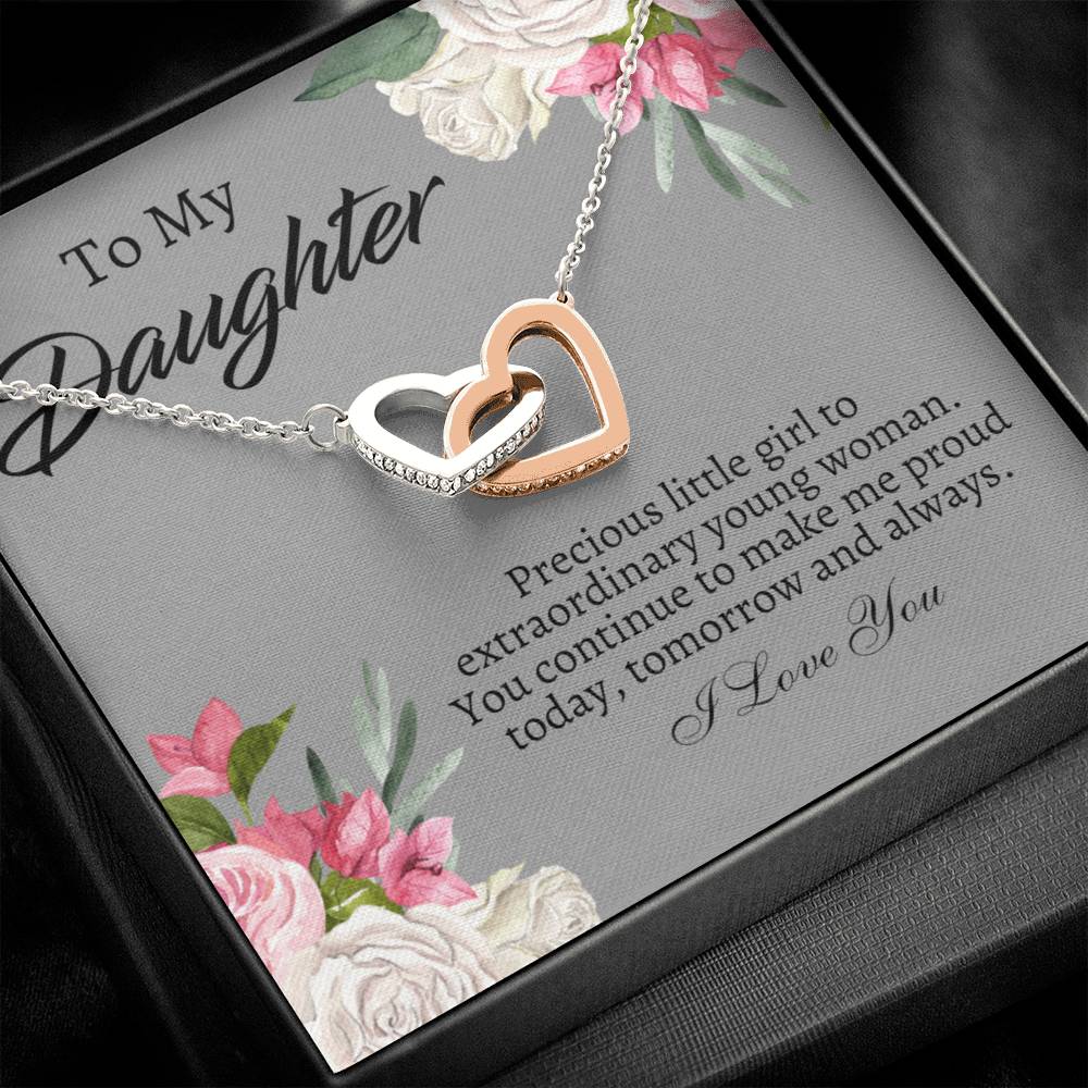 To My Daughter Necklace - Gift From Mom or Dad