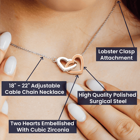 Interlocking Hearts Necklace To Daughter From Mom