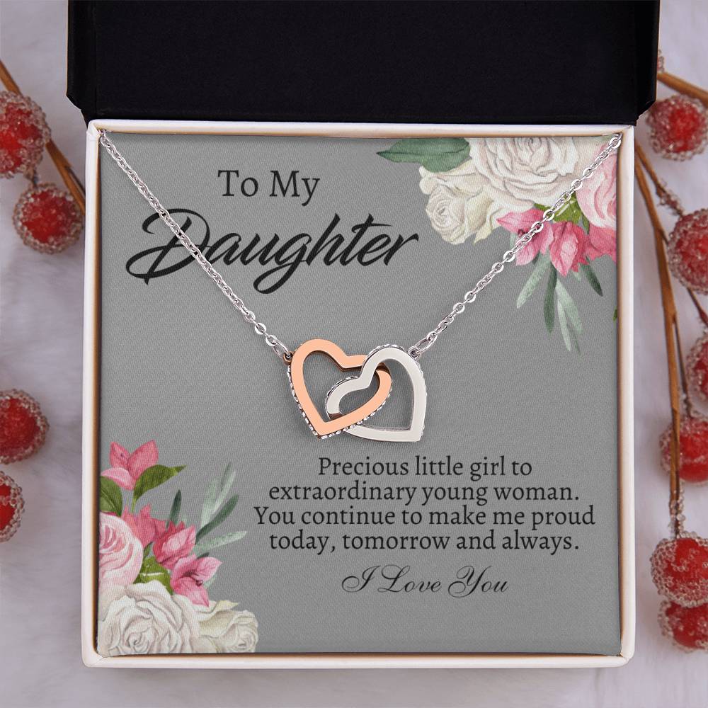 To My Daughter Necklace - Gift From Mom or Dad