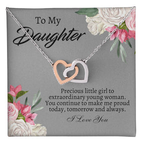 To My Daughter Necklace - Gift From Mom or Dad