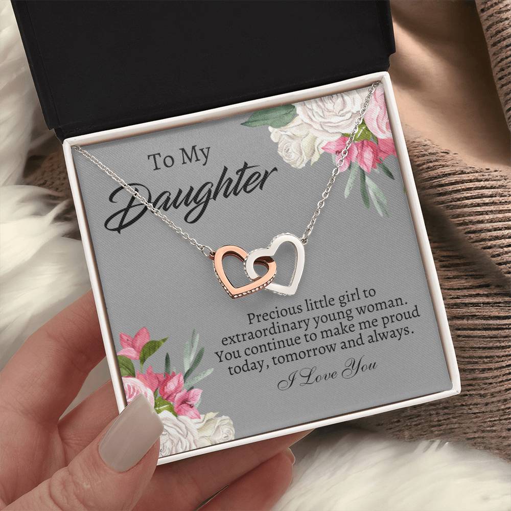 To My Daughter Necklace - Gift From Mom or Dad