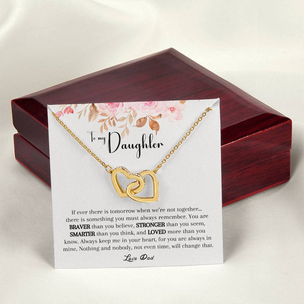 Interlocking Heart Necklace To Daughter From Dad