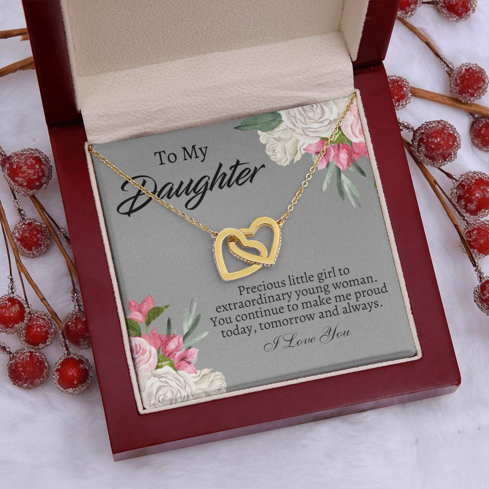 To My Daughter Necklace - Gift From Mom or Dad