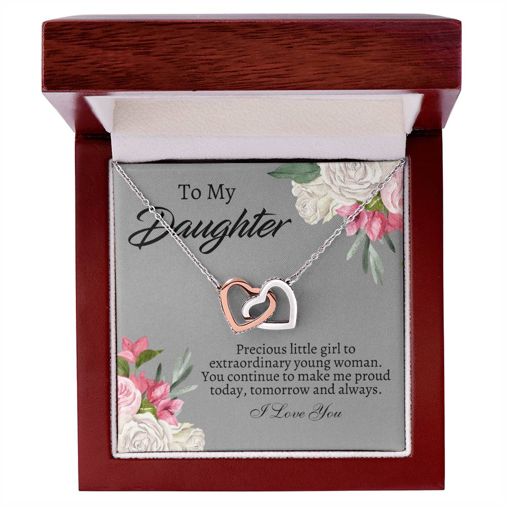 To My Daughter Necklace - Gift From Mom or Dad