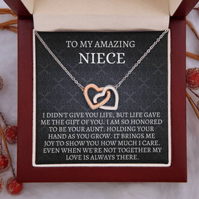 Interlocking Hearts Necklace - Gift To Niece