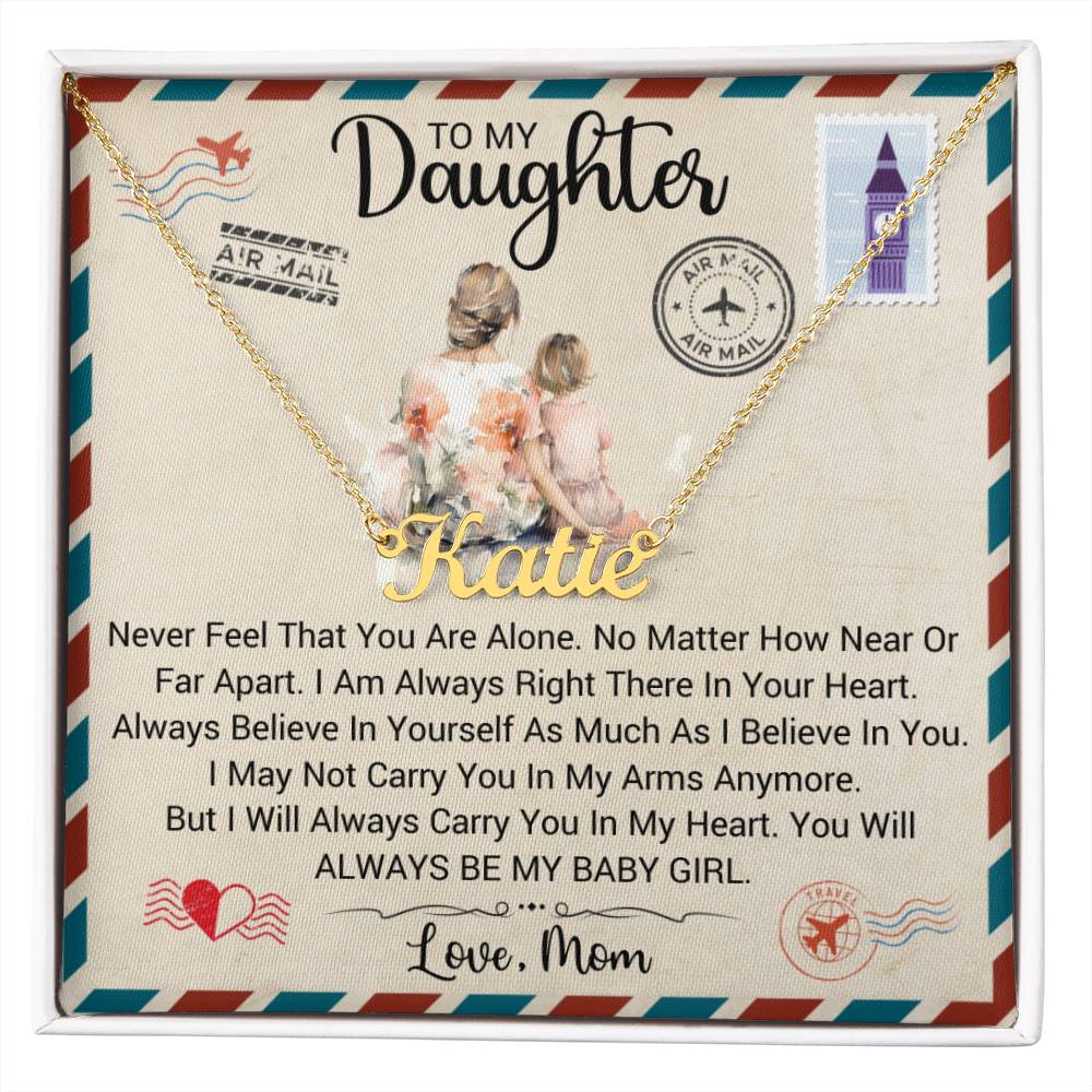 To My Daughter Necklace - Gift From Mom