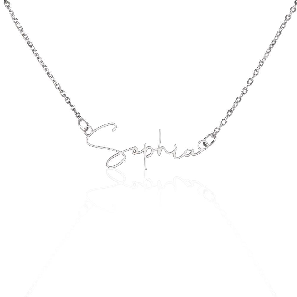 Personalized Name Plate Necklace in Gold or Silver