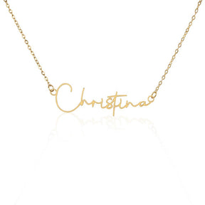 Personalized Name Plate Necklace in Gold or Silver